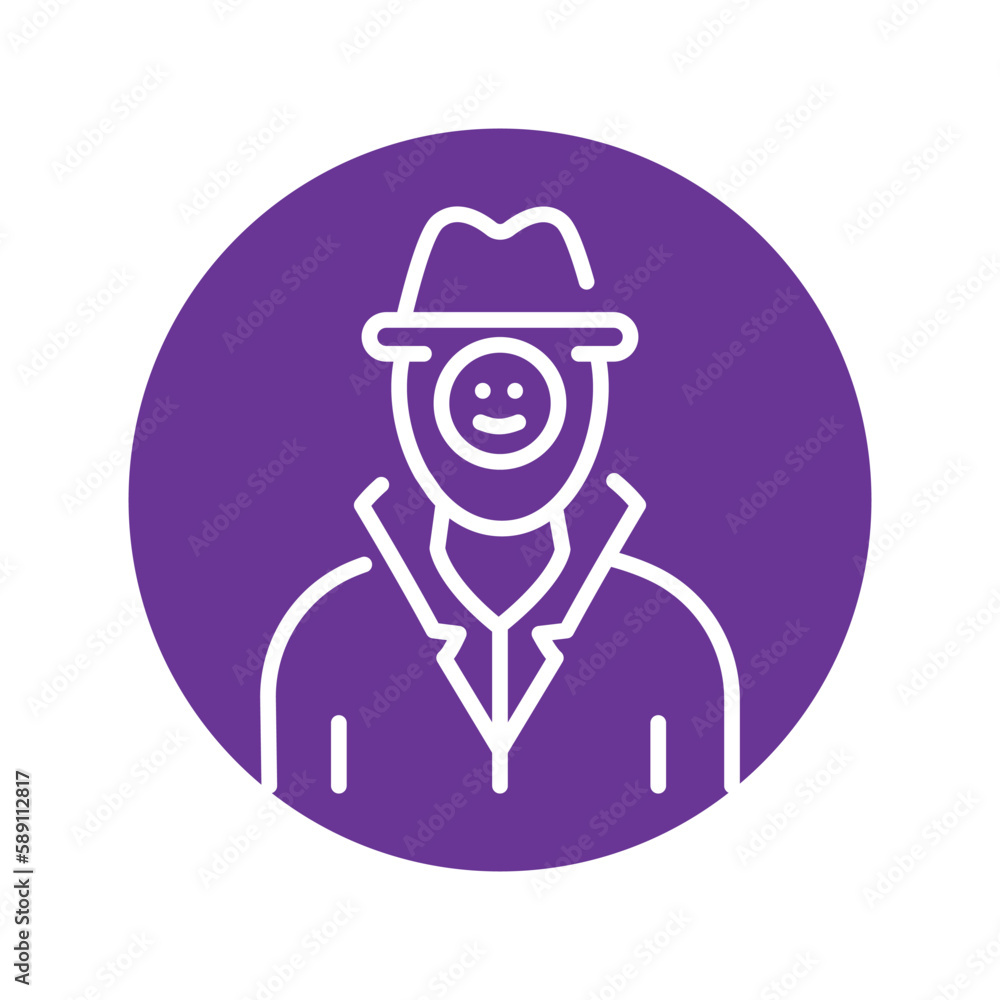 Illegal to impersonate olor line icon. Pictogram for web page Illegal to impersonate olor line icon. Pictogram for web page