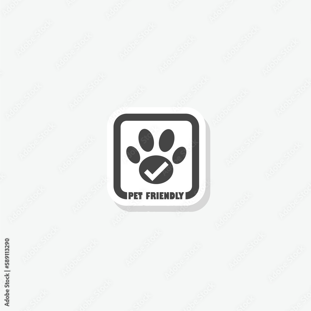 Pet friendly logo sticker icon Pet friendly logo sticker icon