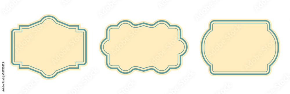 banners vintage wedding  badge banner shape labels shape luxury frames luxury shape on a white background vector illustration