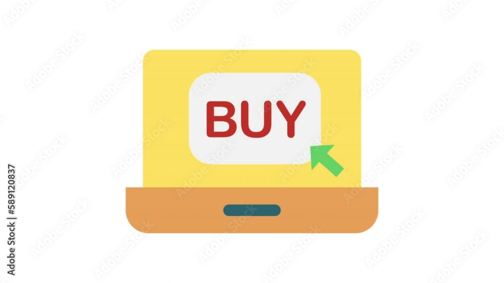 Online Shopping Application, Online shopping concept animated icon
