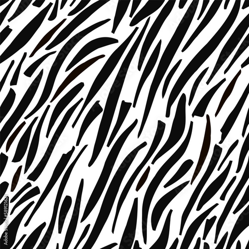 Black and white zebra print skin vector illustration design