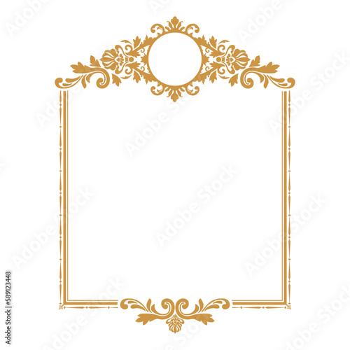 gold  damask pattern frame