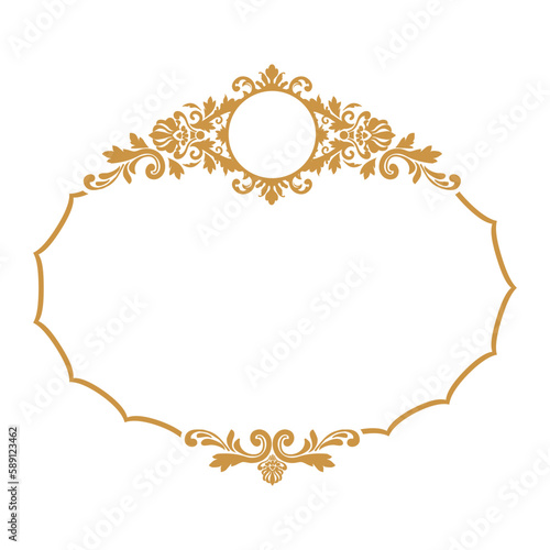 gold damask pattern frame