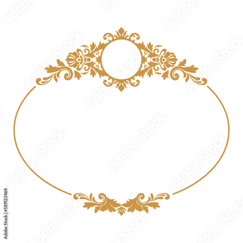 gold damask pattern frame