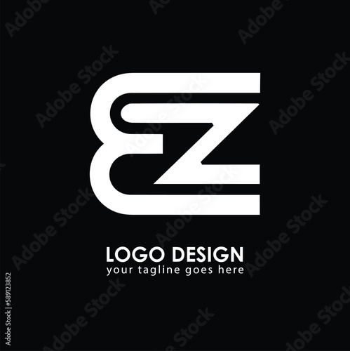 EZ EZ Logo Design, Creative Minimal Letter EZ EZ Monogram