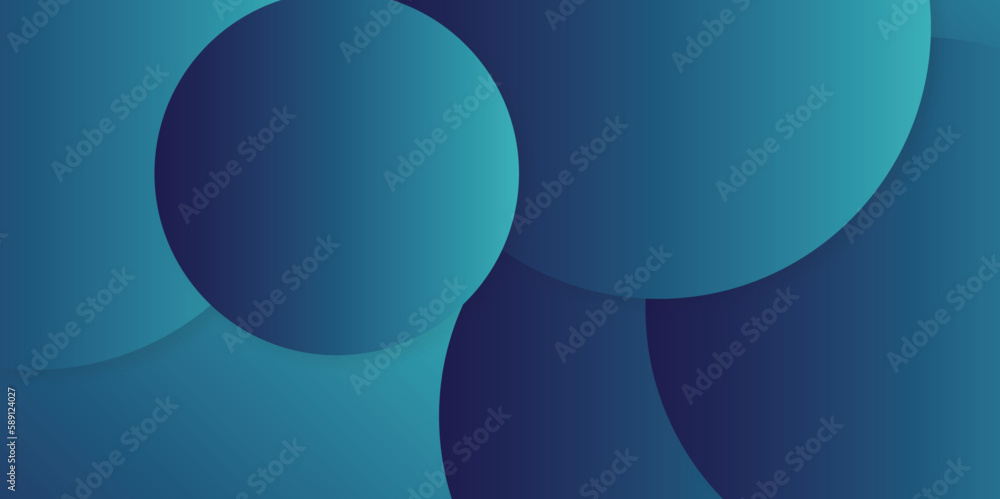 Abstract blue background with circles. Illustration wave design in motion pattern.	
