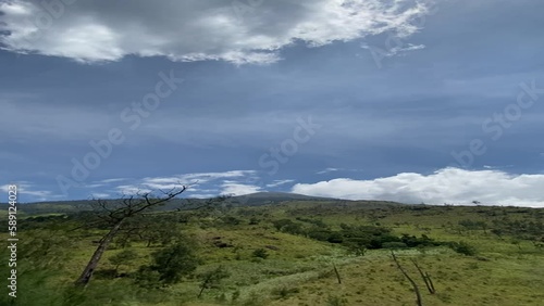 sky over the mountains vertical video