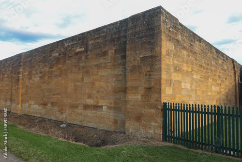 Historic stone wall at Berrima New South Wales Australia © Martha