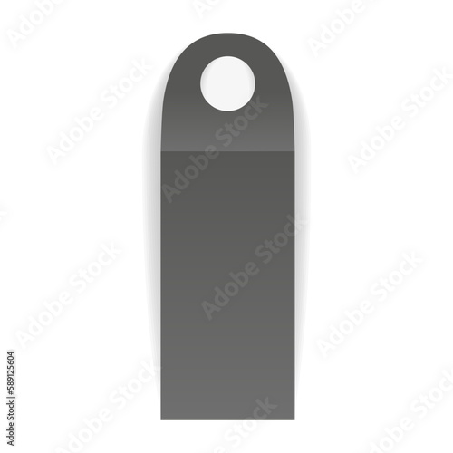 Grey blank bottle neck hanger mockup