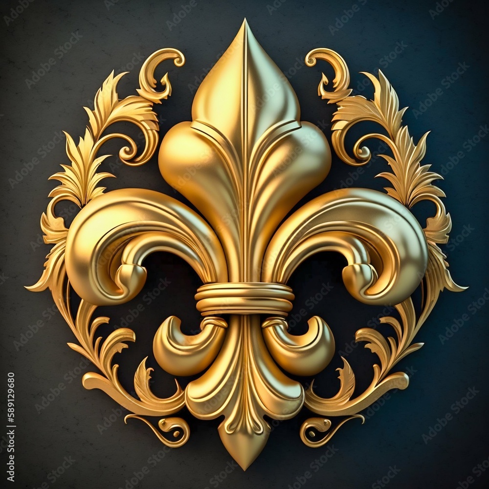 FLEUR-DE-LIS SOLITAIRE NKLC GOLD IRR RUBY RED main image 1
