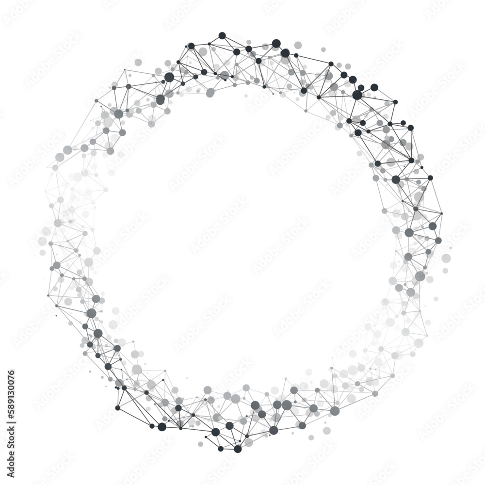 Abstract Cloud Computing and Global Network Connections Concept Design with Transparent Polygonal Geometric Mesh, Wireframe Ring Isolated on White Background - Illustration in Editable Vector Format Abstract Cloud Computing and Global Network Connections Concept Design with Transparent Polygonal Geometric Mesh, Wireframe Ring Isolated on White Background - Illustration in Editable Vector Format