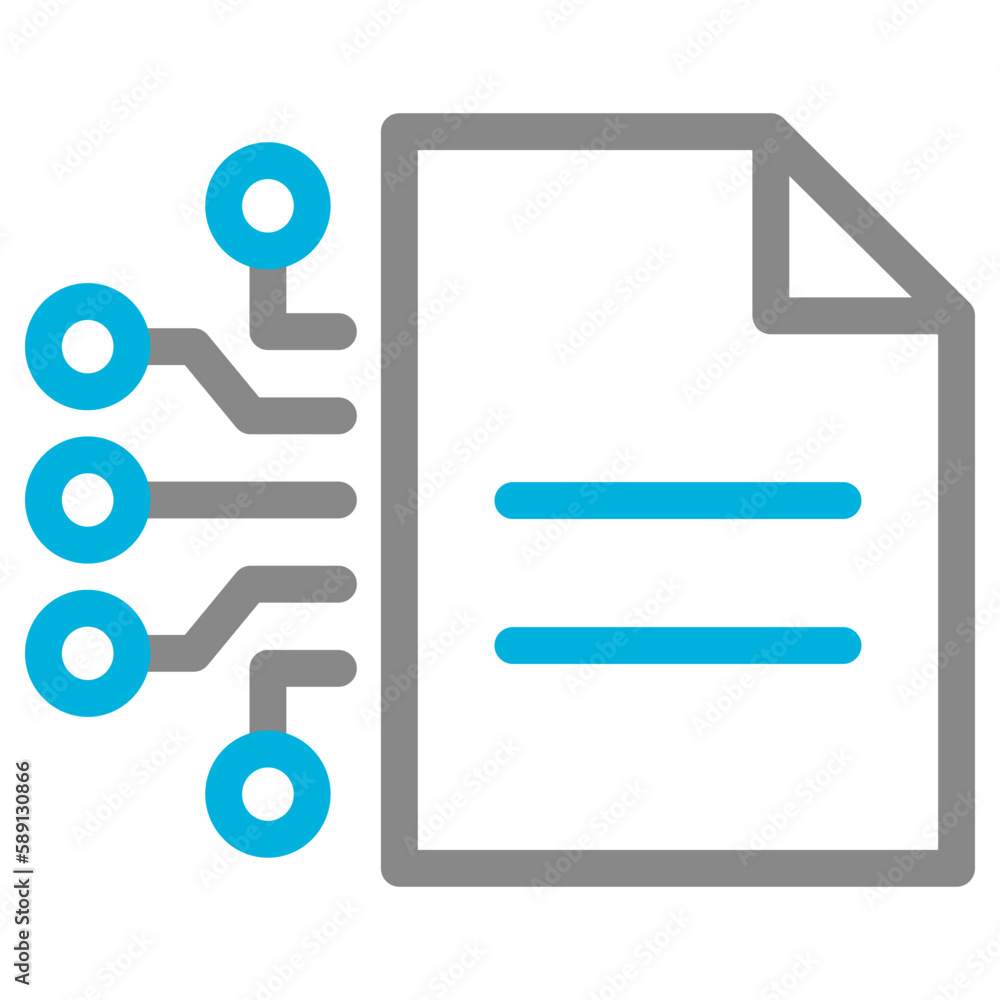 Document file plus AI line icon Document file plus AI line icon