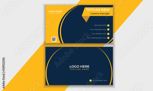 simple Vector clean creative modern print  business card  templates  visiting card .  stylet print template