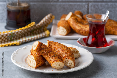 Turkish bagel and Turkish t...