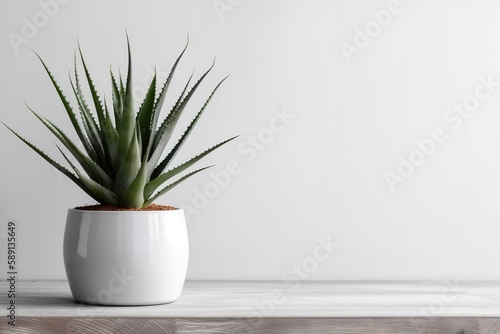 Stylish composition of home plants  cacti  succulents  air plant in different design pots.