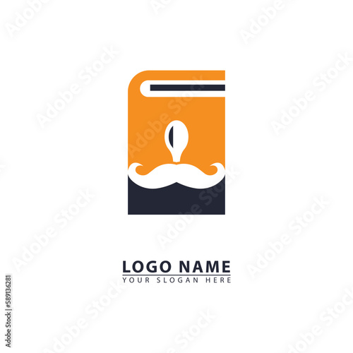 chef book logo icon vector.