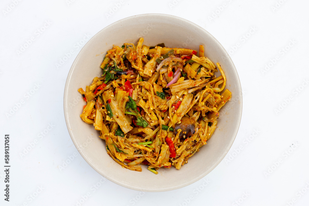 Spicy bamboo shoot salad. Thai food Spicy bamboo shoot salad. Thai food