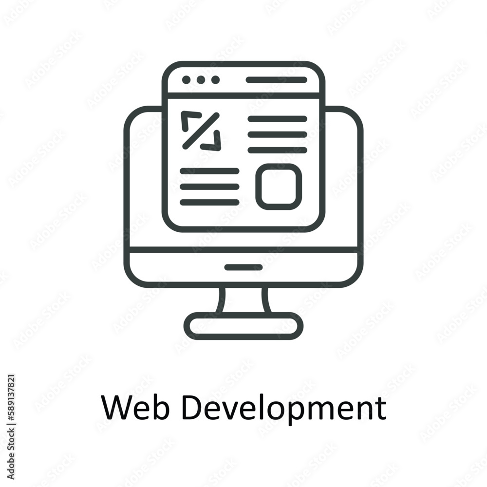 Web development Vector outline Icons. Simple stock illustration stock Web development Vector outline Icons. Simple stock illustration stock