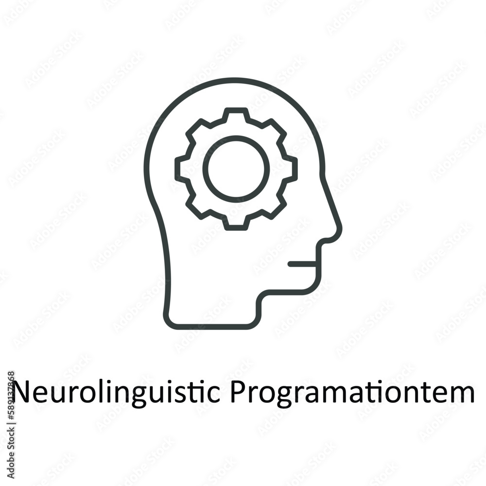 neurolinguistic programation Vector outline Icons. Simple stock illustration stock neurolinguistic programation Vector outline Icons. Simple stock illustration stock