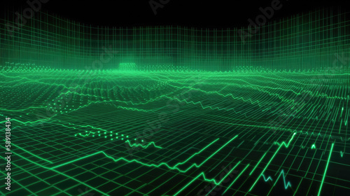 A green Matrix concept background