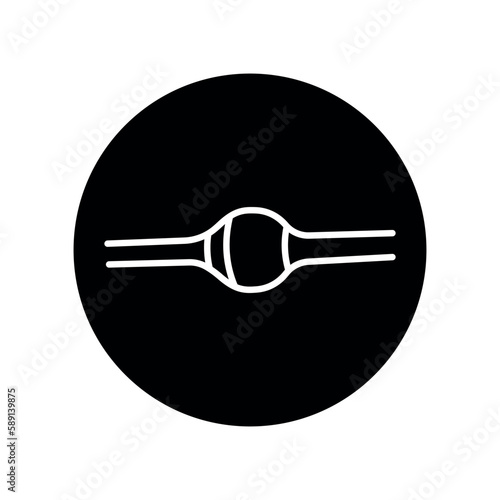 Avalanche diode black line icon. Pictogram for web page