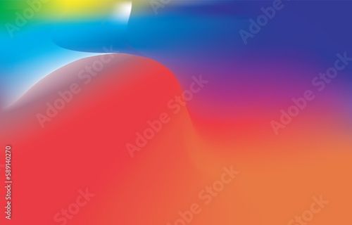 Abstract background with colorful wavy geometry