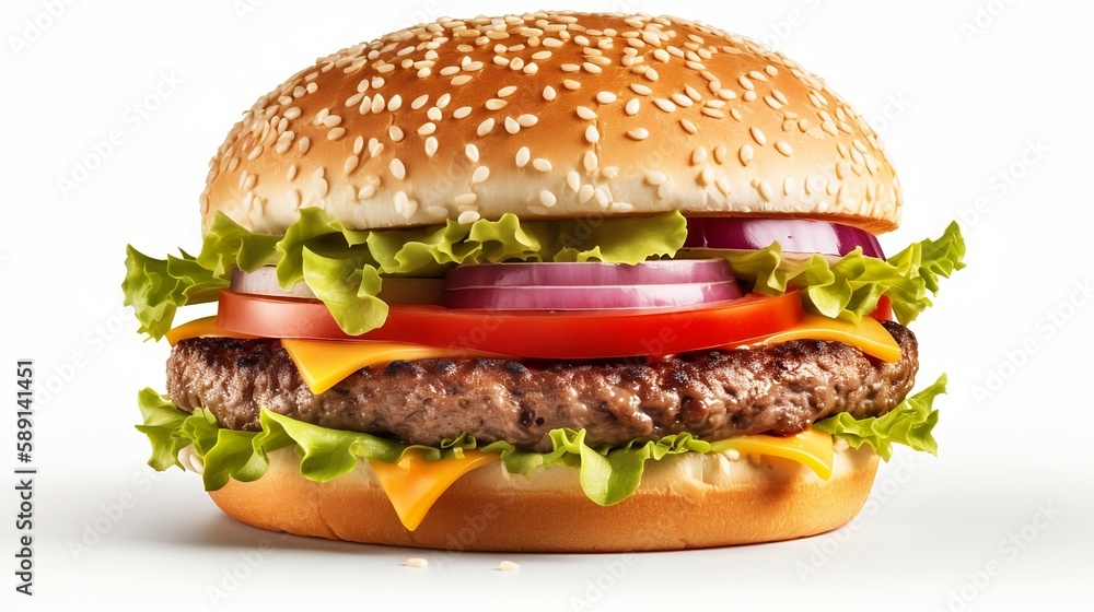 hamburger on a white background hamburger on a white background