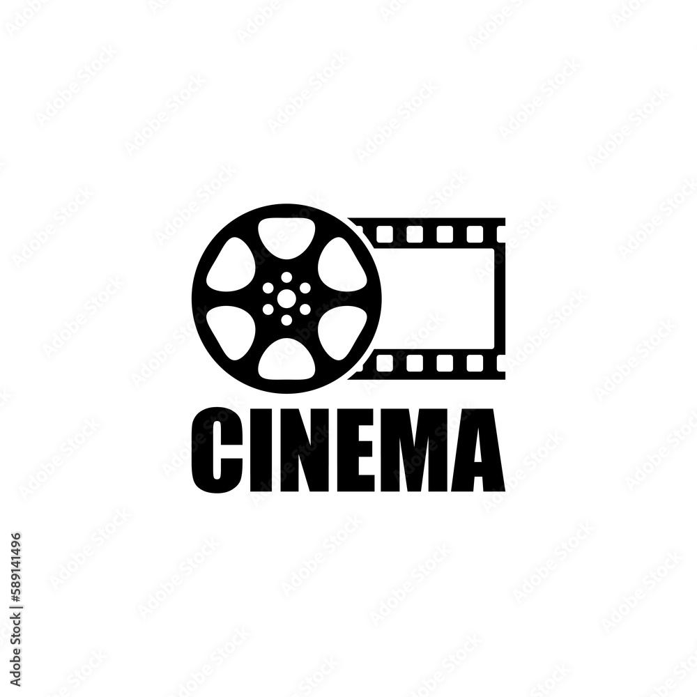 Cinema Film reel icon isolated on transparent background