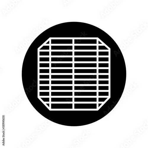Solar cell black line icon. Pictogram for web page