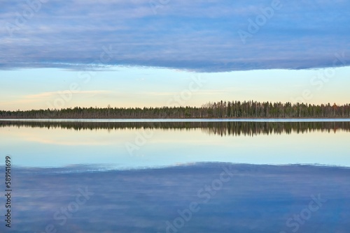 Beautiful shot of the Lake Sarkijarvi during the day in Northern Finland