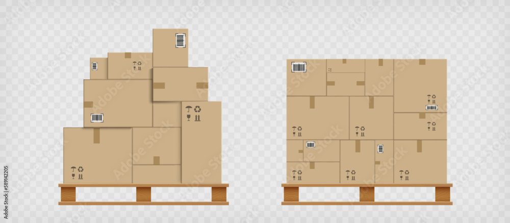 Cardboard boxes on a pallet. Cargo delivery Cardboard boxes on a pallet. Cargo delivery