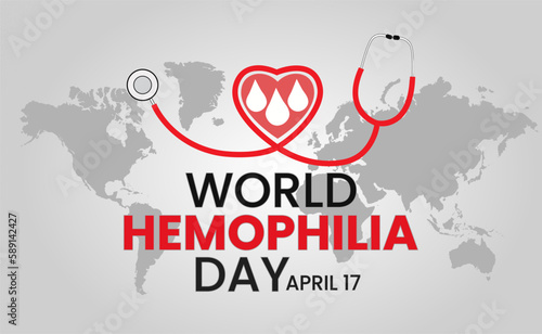 World Haemophilia Day. Health awareness ilustrasi template for banner, card, background. vektor design template