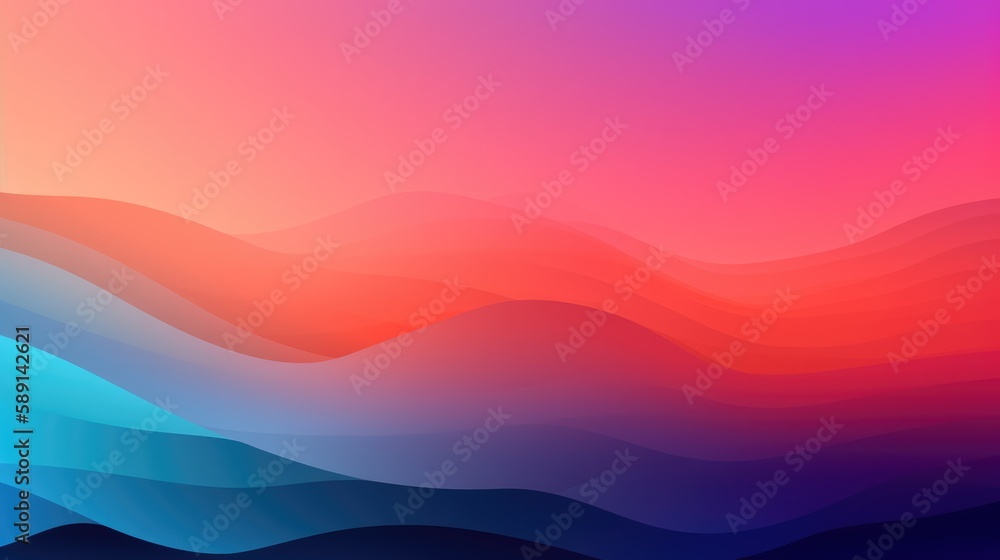 Smooth gradient background with subtle color transitions, ideal for desktop wallpaper in 16:9 aspect ratio, generative ai illustration. - obrazy, fototapety, plakaty 