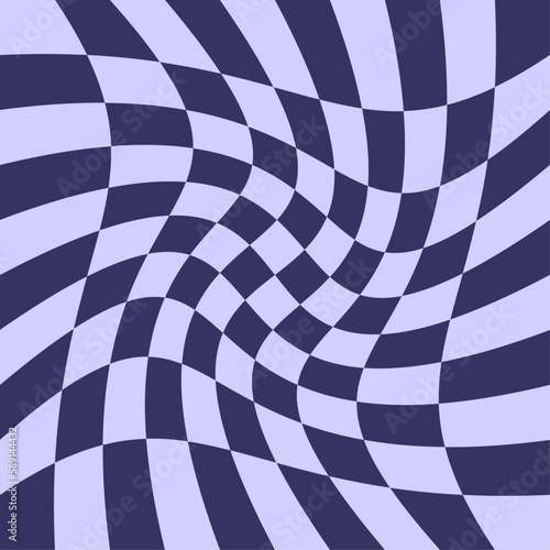 Retro blue checkboard background pattern