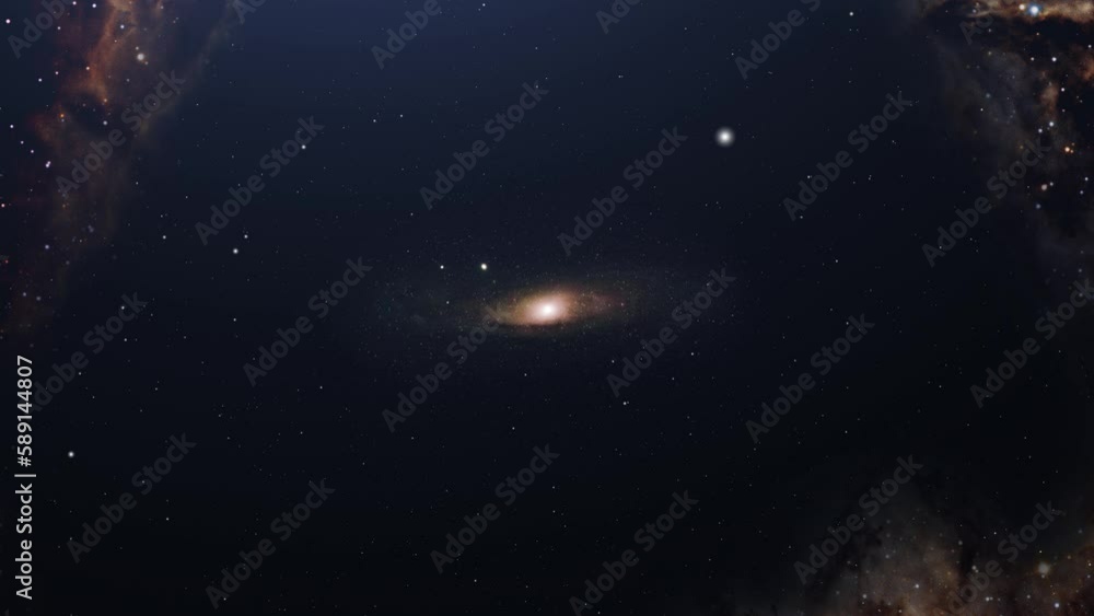galaxy with nebula in the foreground galaxy with nebula in the foreground