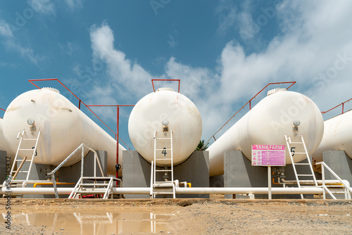 Dar es Salaam, Tanzania - April 04, 2023: natural gas facility in Dar es Salaam Tanzania.