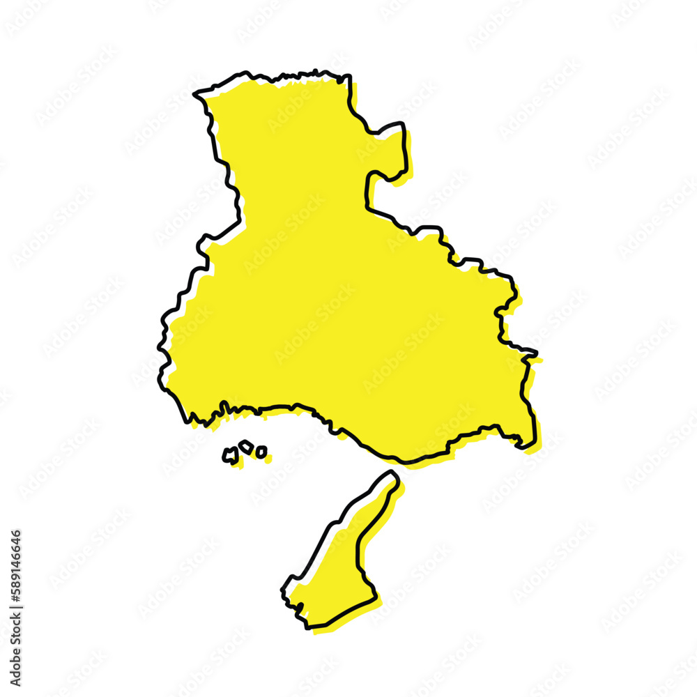 Simple outline map of Hyogo is a prefecture of Japan