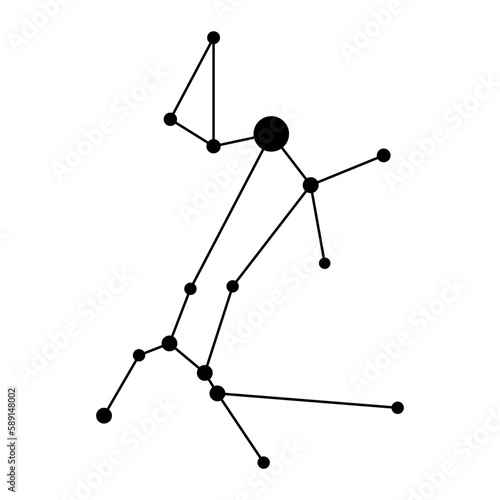Canis Major constellation map. Vector illustration.