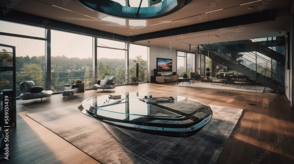 Experience Futuristic Luxury Living: High-Tech Home with VR