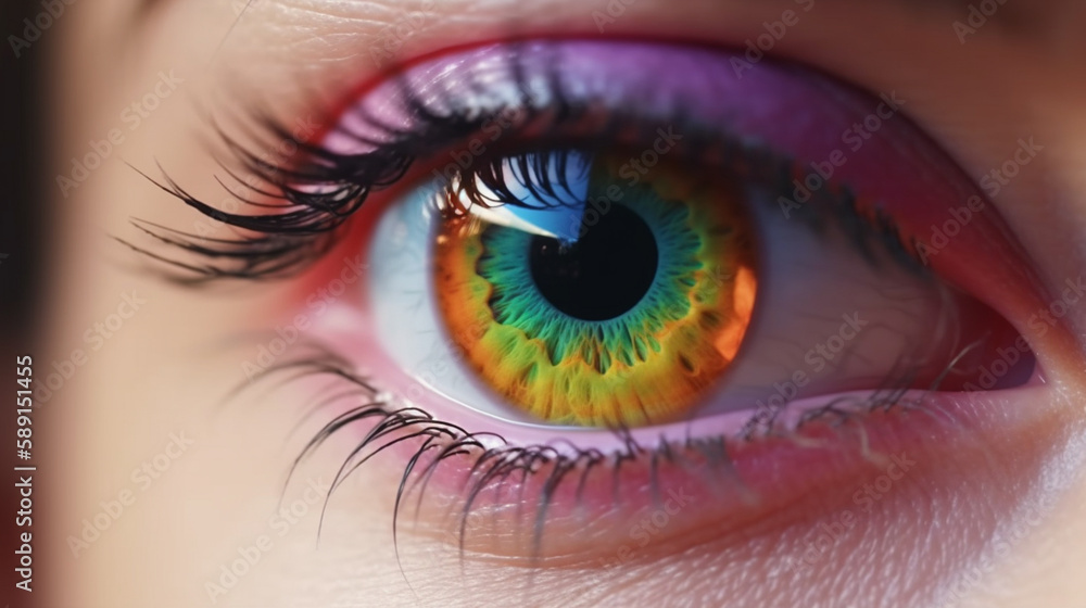 Fototapeta premium beautiful woman eye close up. Generative AI