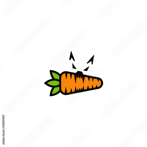 Carrot predator logo design.
