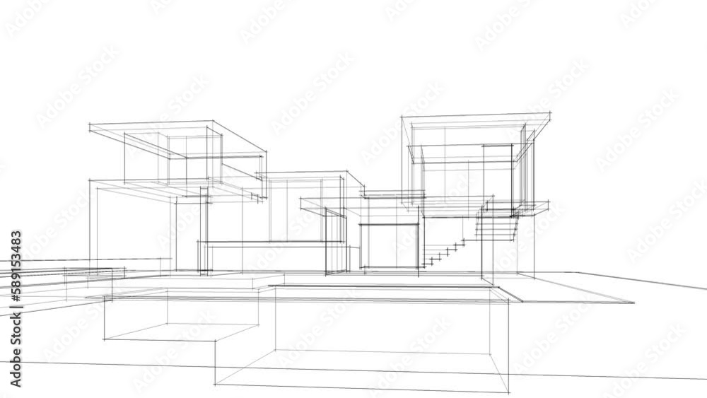 house building architecture 3d sketch house building architecture 3d sketch