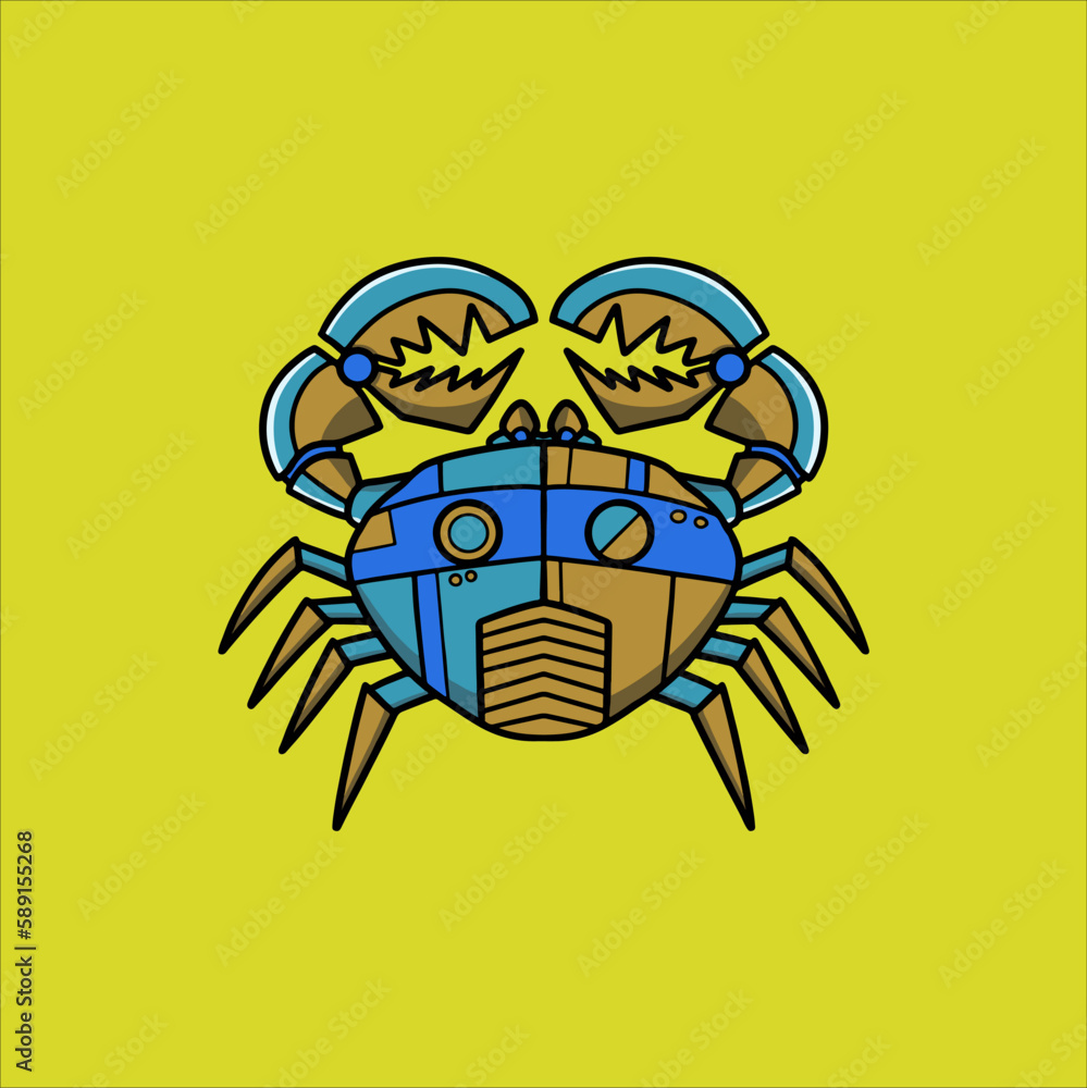 Naklejka premium crab robotic