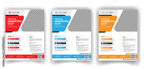 Modern Creative business flyer Bundle design template