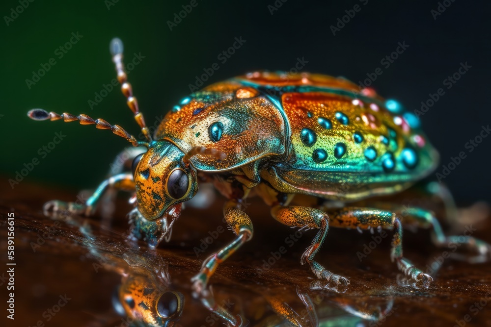 Fototapeta premium close up of a bug made with generative ai