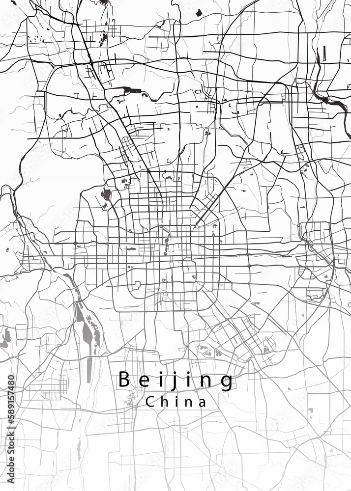 Beijing China City Map