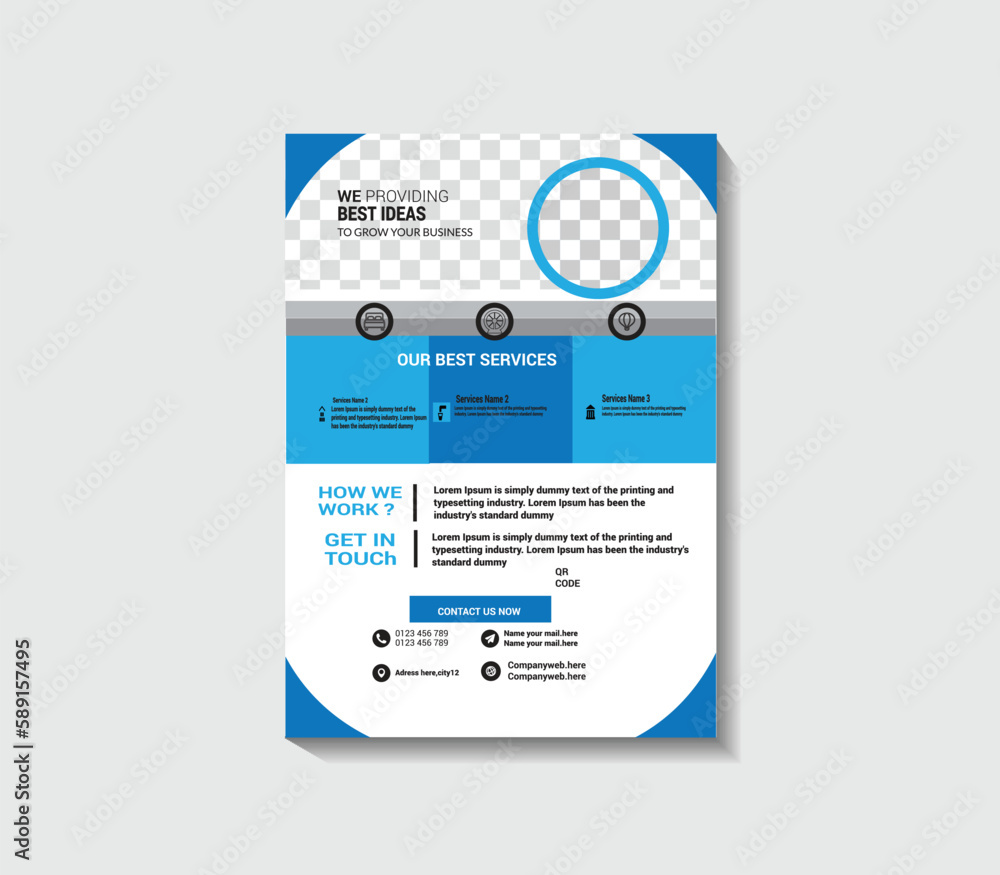 Obraz premium Free vector stylish flyer design template