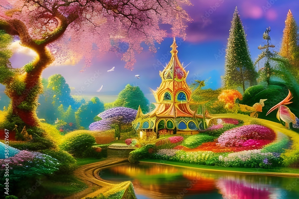 Fototapeta premium Fairytale castle 