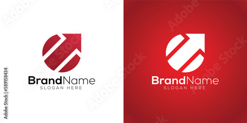 Obraz na płótnie Business Growth arrow logo design template w salonie