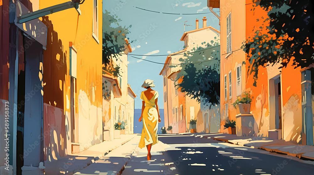 Beautiful view of the small town of Saint-Tropez, France